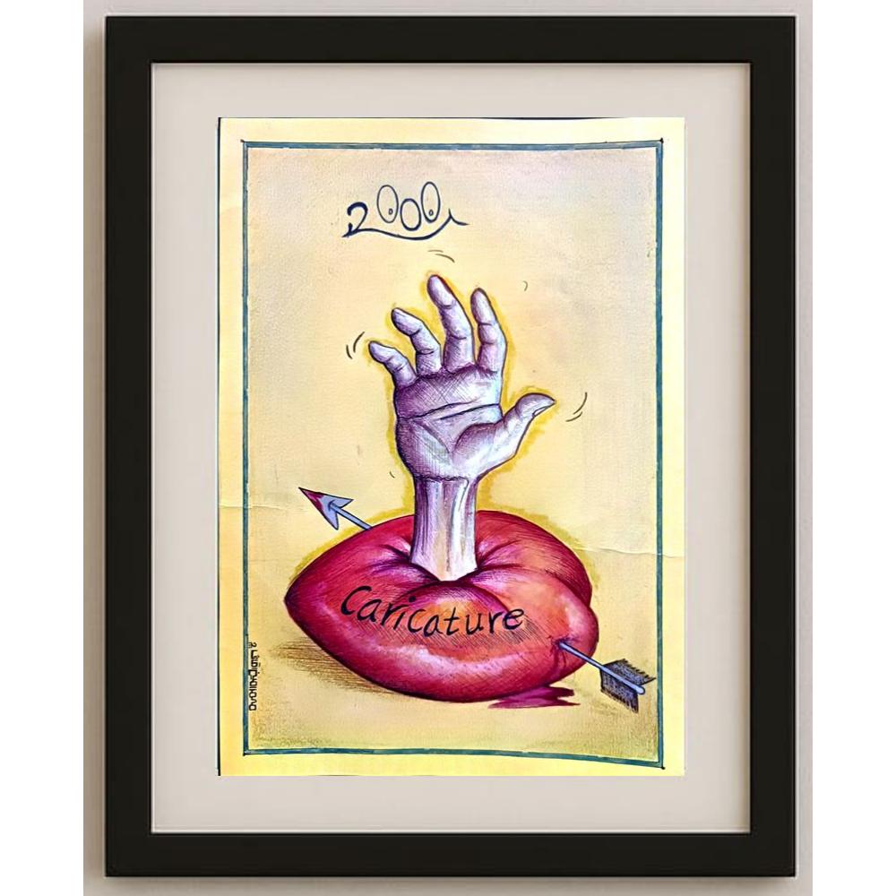 Mohammad Amin Aghaey 29x21cm Orijinal Karikatür BOD02259