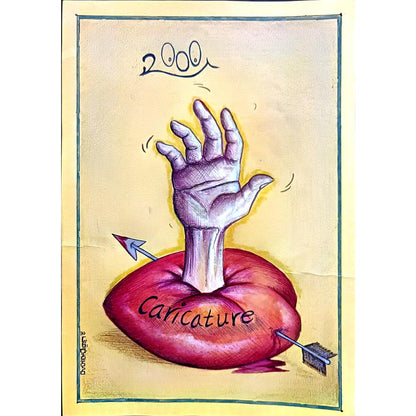 Mohammad Amin Aghaey 29x21cm Orijinal Karikatür BOD02259