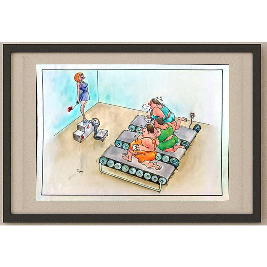 Chai Yongmin 29x21cm Orijinal Karikatür BOD02260