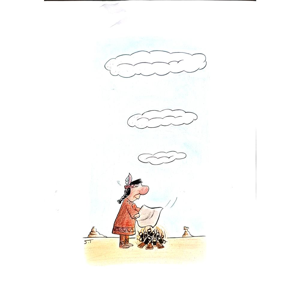 Sarah Tabibzadeh 29x21cm Orijinal Karikatür BOD02263