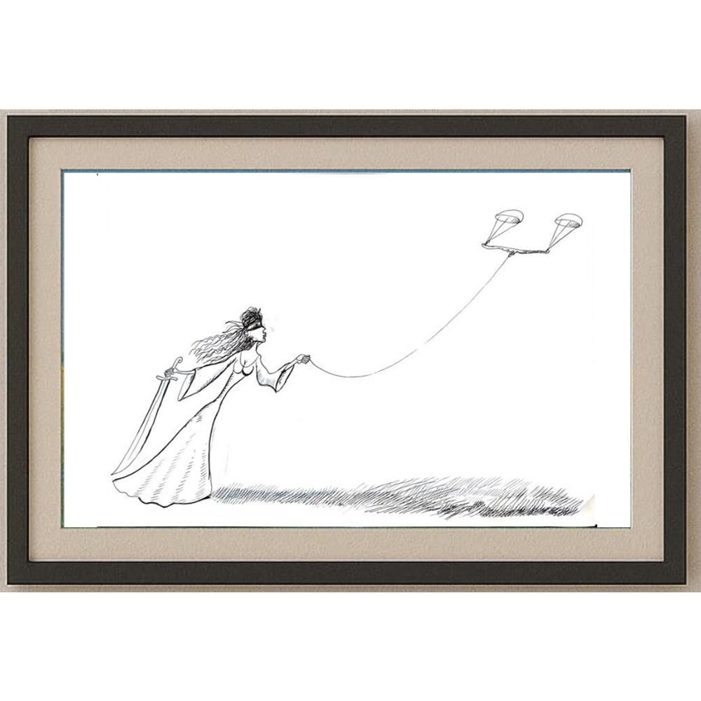 Mehdi Divandari 29x21cm Orijinal Karikatür BOD02264