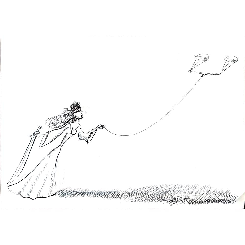 Mehdi Divandari 29x21cm Orijinal Karikatür BOD02264