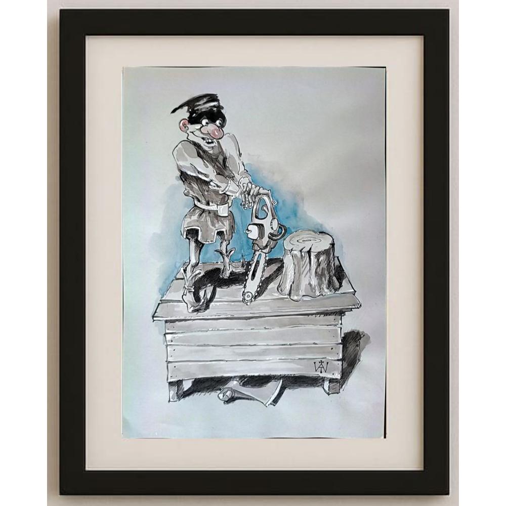 İliytcho Alexiev 29x21cm Orijinal Karikatür BOD02269