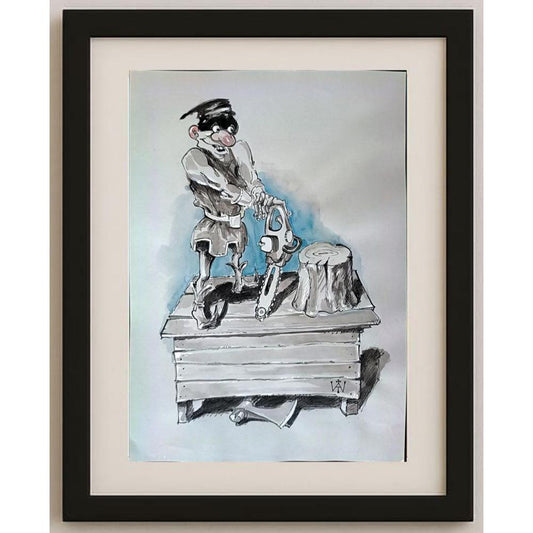 İliytcho Alexiev 29x21cm Orijinal Karikatür BOD02269