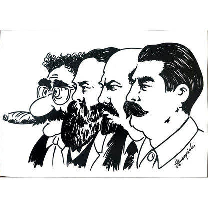 Slawomir Luczynski 29x21cm Orijinal Karikatür BOD02273