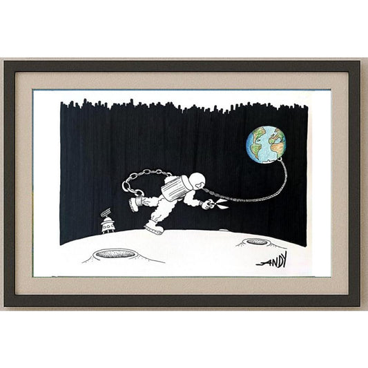 Andy Chaushu 29x21cm Orijinal Karikatür BOD02285