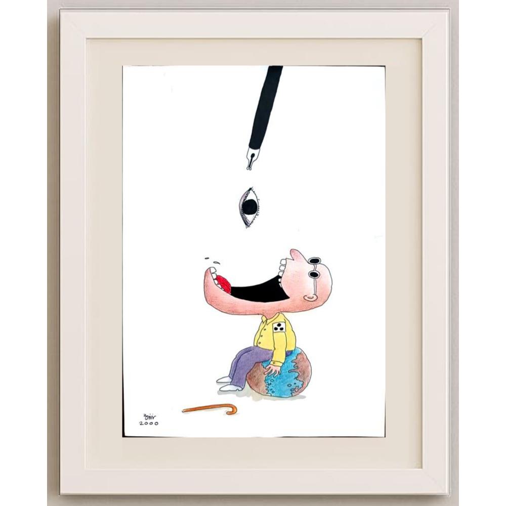 Masoud Ziaei Zardkhashosei 29x21cm Orijinal Karikatür BOD02286