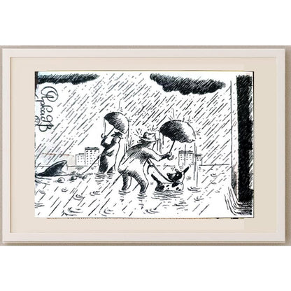 Arkadi Saltykov 15x10cm Orijinal Karikatür BOD02287