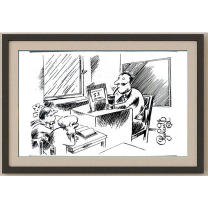 Arkadi Saltykov 15x10cm Orijinal Karikatür BOD02291