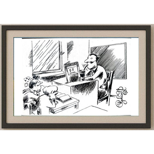 Arkadi Saltykov 15x10cm Orijinal Karikatür BOD02291