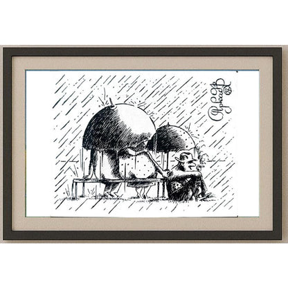 Arkadi Saltykov 15x10cm Orijinal Karikatür BOD02292