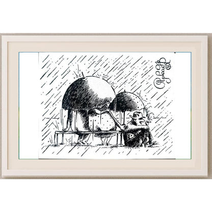 Arkadi Saltykov 15x10cm Orijinal Karikatür BOD02292