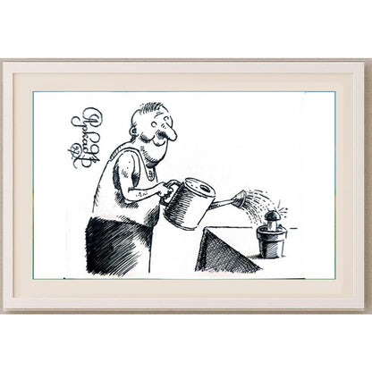 Arkadi Saltykov 15x10cm Orijinal Karikatür BOD02293
