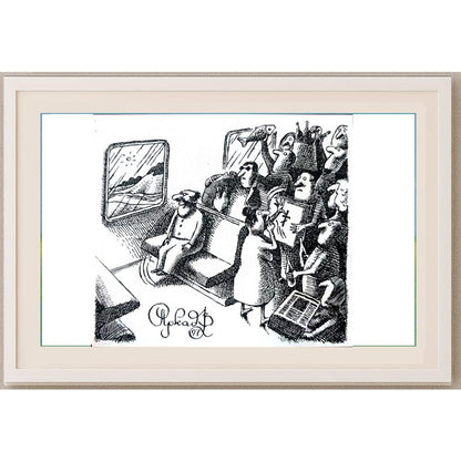 Arkadi Saltykov 11x11cm Orijinal Karikatür BOD02294