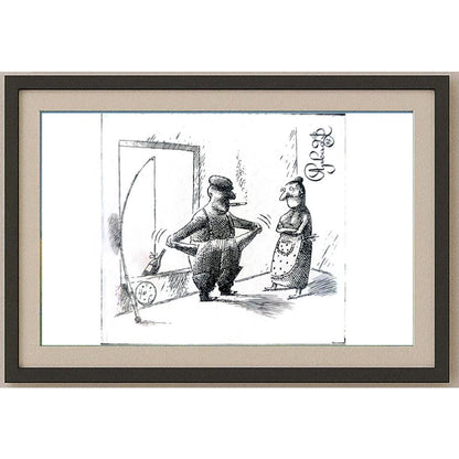 Arkadi Saltykov 11x11cm Orijinal Karikatür BOD02295