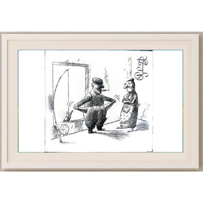 Arkadi Saltykov 11x11cm Orijinal Karikatür BOD02295