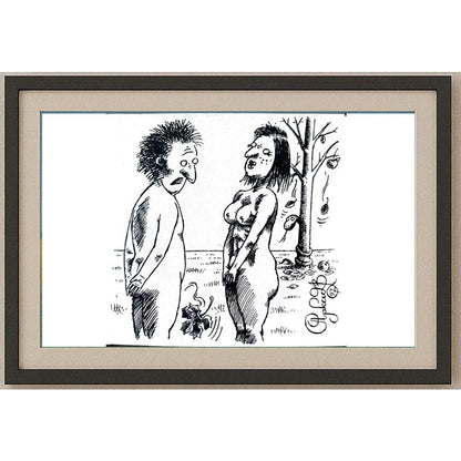 Arkadi Saltykov 15x10cm Orijinal Karikatür BOD02297