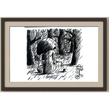 Arkadi Saltykov 11x7cm Orijinal Karikatür BOD02298