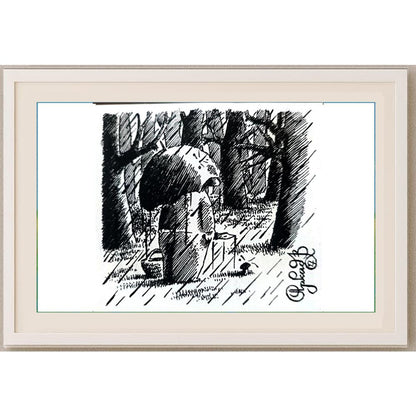 Arkadi Saltykov 11x7cm Orijinal Karikatür BOD02298