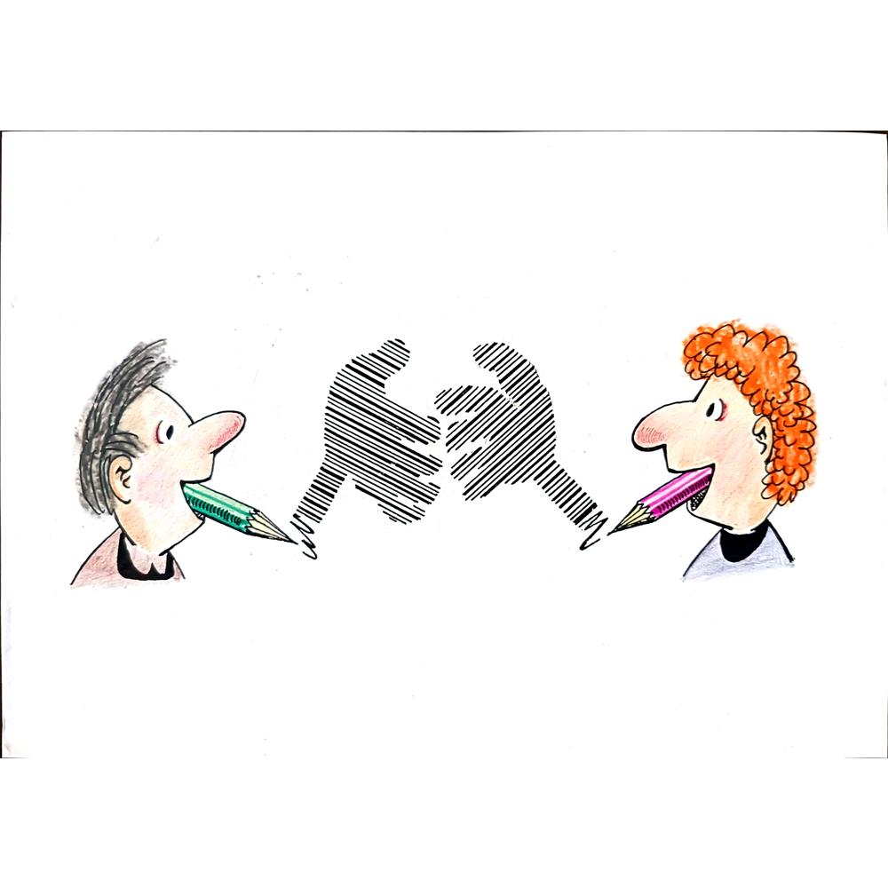 Ma Heng Chao 29x21cm Orijinal Karikatür BOD02305