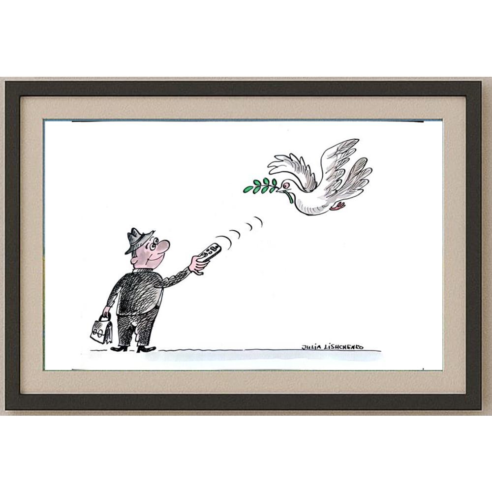 Julia Lischenko 29x21cm Orijinal Karikatür BOD02306