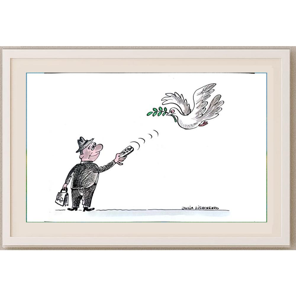 Julia Lischenko 29x21cm Orijinal Karikatür BOD02306