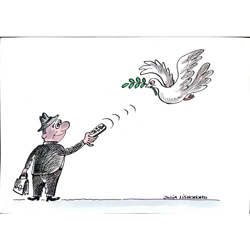 Julia Lischenko 29x21cm Orijinal Karikatür BOD02306