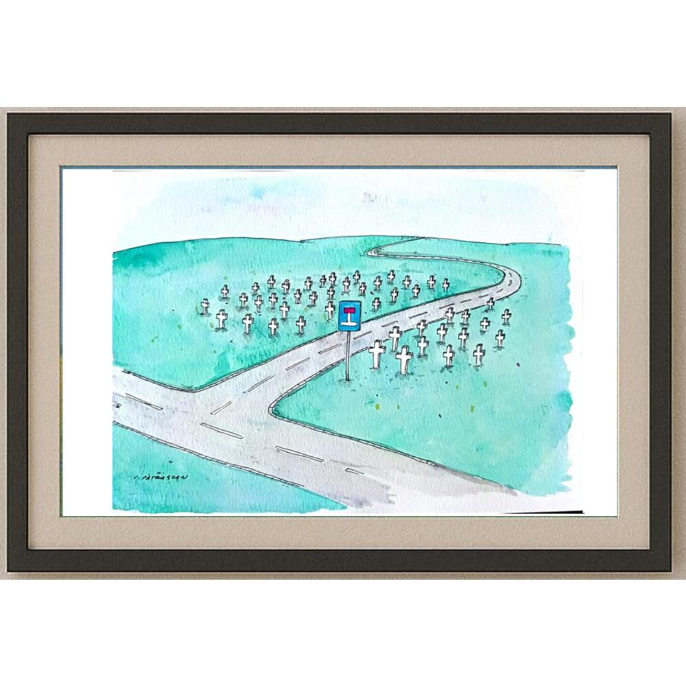 Costel Patrascan 29x21cm Orijinal Karikatür BOD02307