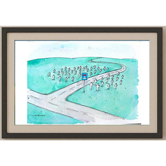 Costel Patrascan 29x21cm Orijinal Karikatür BOD02307