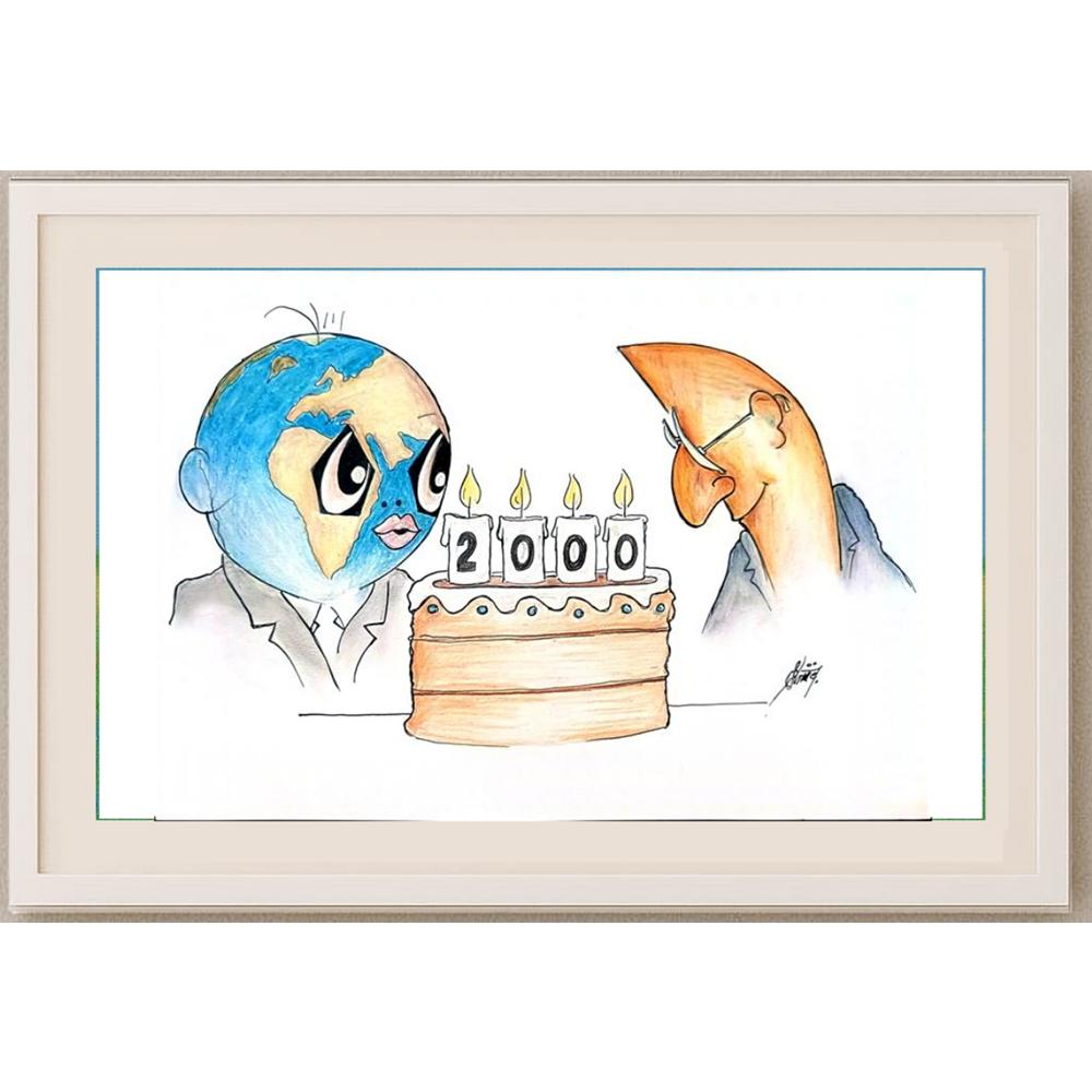 Petar Strinic 29x21cm Orijinal Karikatür BOD02311