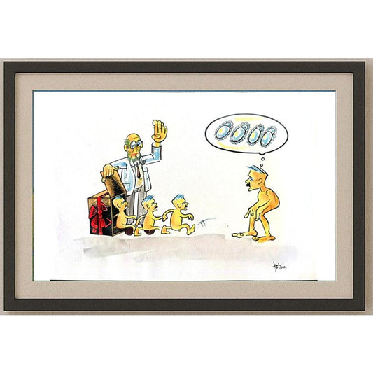 Hrvoje Bilic 29x21cm Orijinal Karikatür BOD02315