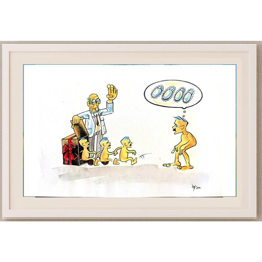 Hrvoje Bilic 29x21cm Orijinal Karikatür BOD02315