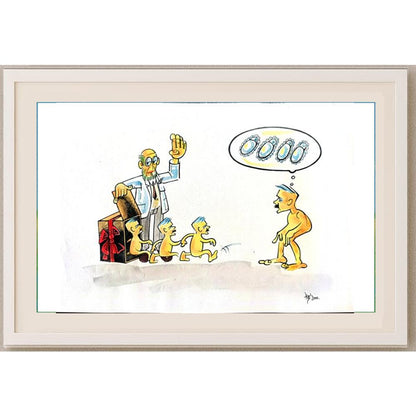 Hrvoje Bilic 29x21cm Orijinal Karikatür BOD02315