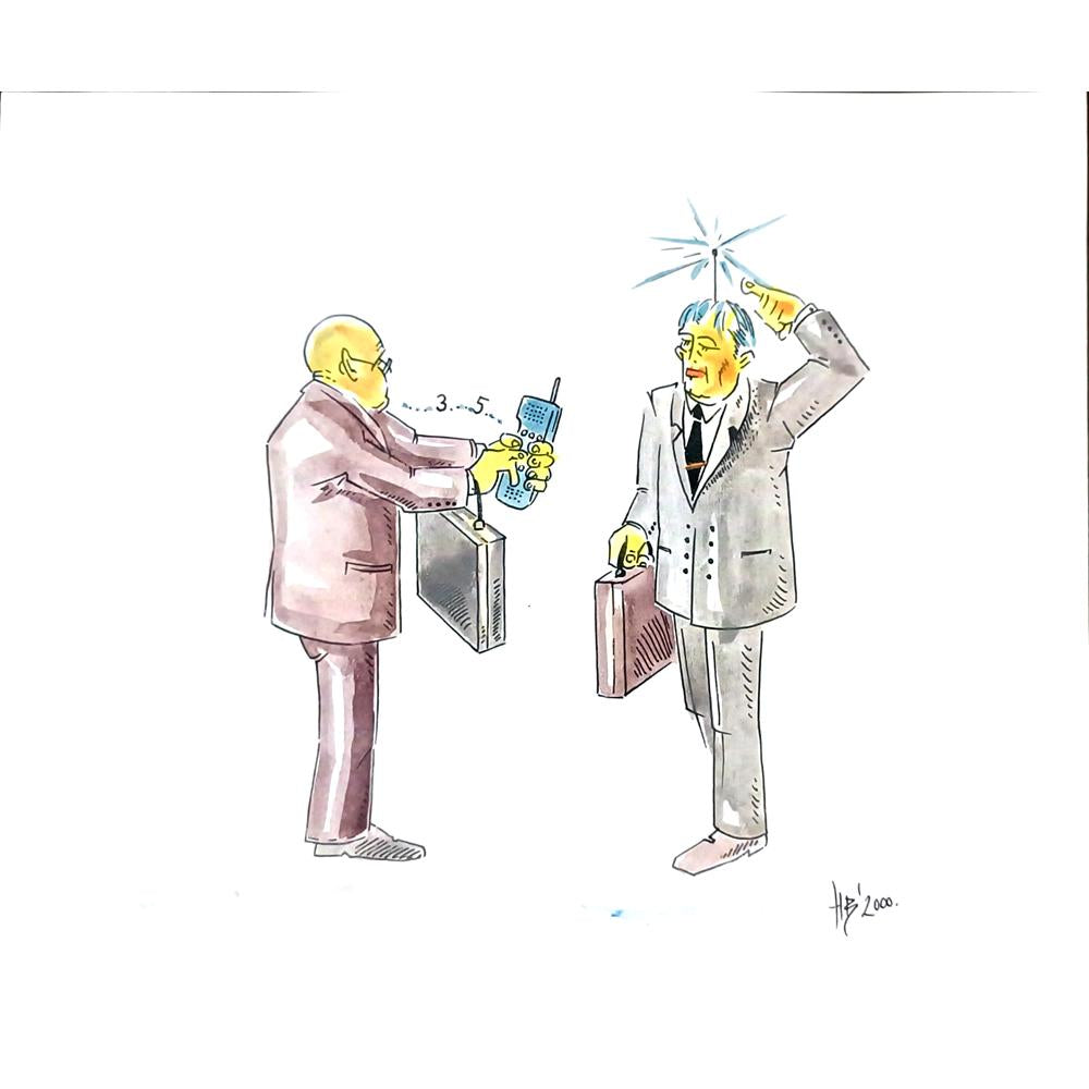 Hrvoje Bilic 24x20cm Orijinal Karikatür BOD02317