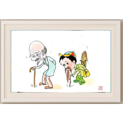 Li Pei Gen 29x21cm Orijinal Karikatür BOD02324