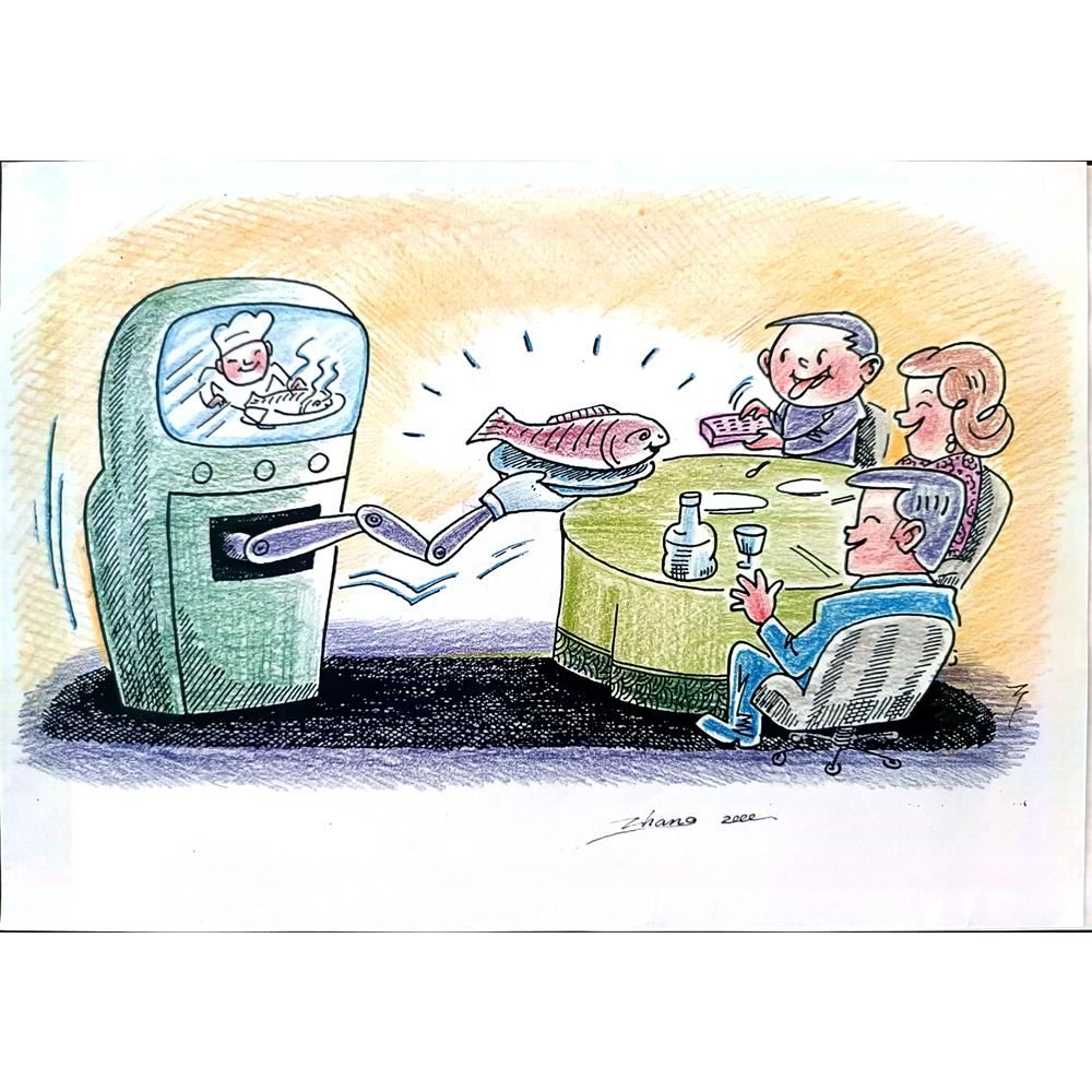 Hrvoje Bilic 24x20cm Orijinal Karikatür BOD02330