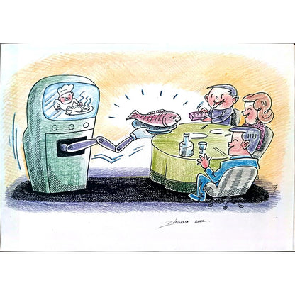 Hrvoje Bilic 24x20cm Orijinal Karikatür BOD02330