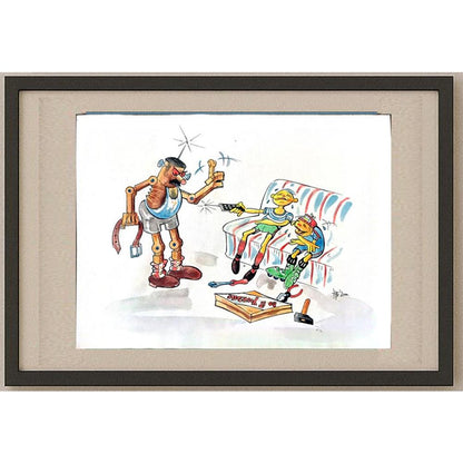 Bozidar Vucelic 33x23cm Orijinal Karikatür BOD02331