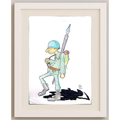 Bozidar Vucelic 33x23cm Orijinal Karikatür BOD02332