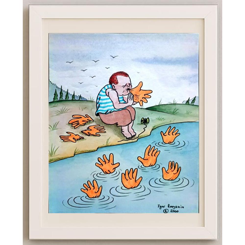 Xin Wan He 22x18cm Orijinal Karikatür BOD02334
