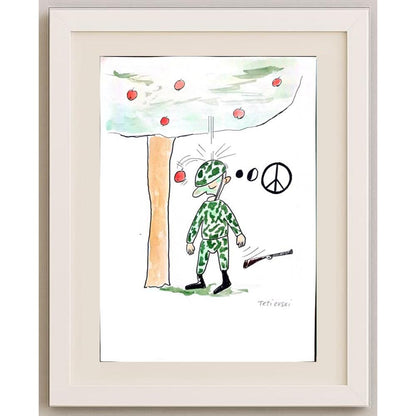 Michael Tetievski 29x21cm Orijinal Karikatür BOD02336