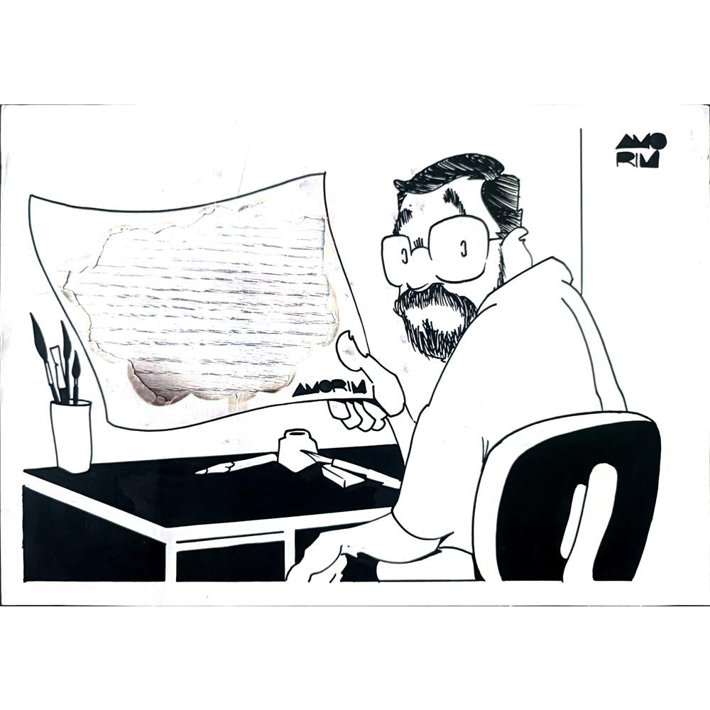 Costa Pereira 29x21cm Orijinal Karikatür BOD02338