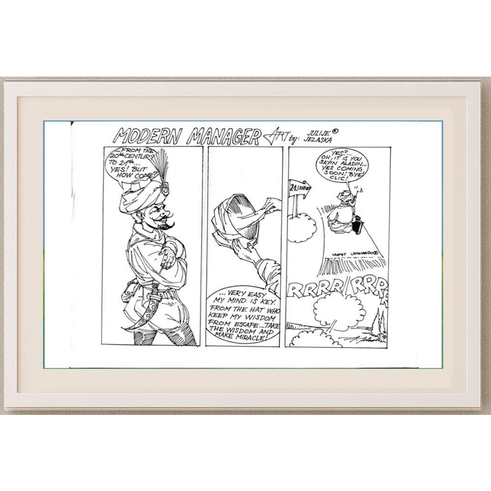 Julije Jelaska 29x21cm Orijinal Karikatür BOD02339