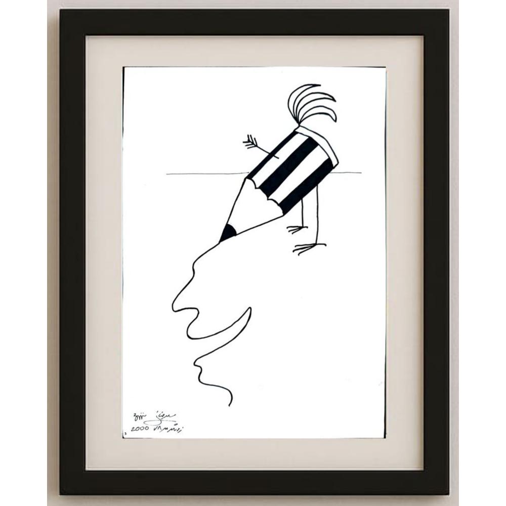 Masoud Ziaei Zardkhashosei 29x21cm Orijinal Karikatür BOD02341