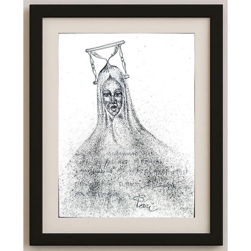 Pari Mohammad Nabi 29x21cm Orijinal Karikatür BOD02342