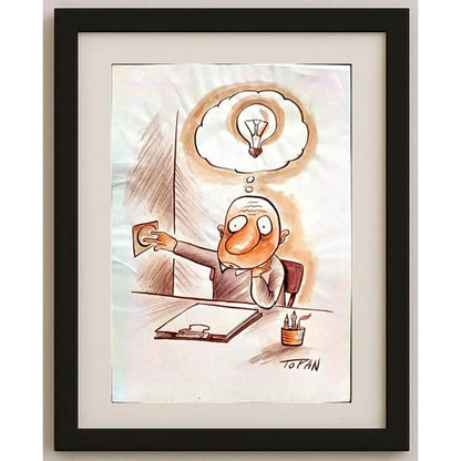 Cristian Topan 29x21cm Orijinal Karikatür BOD02345