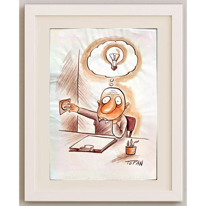 Cristian Topan 29x21cm Orijinal Karikatür BOD02345