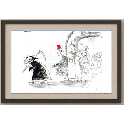 Chen Gang 29x21cm Orijinal Karikatür BOD02346