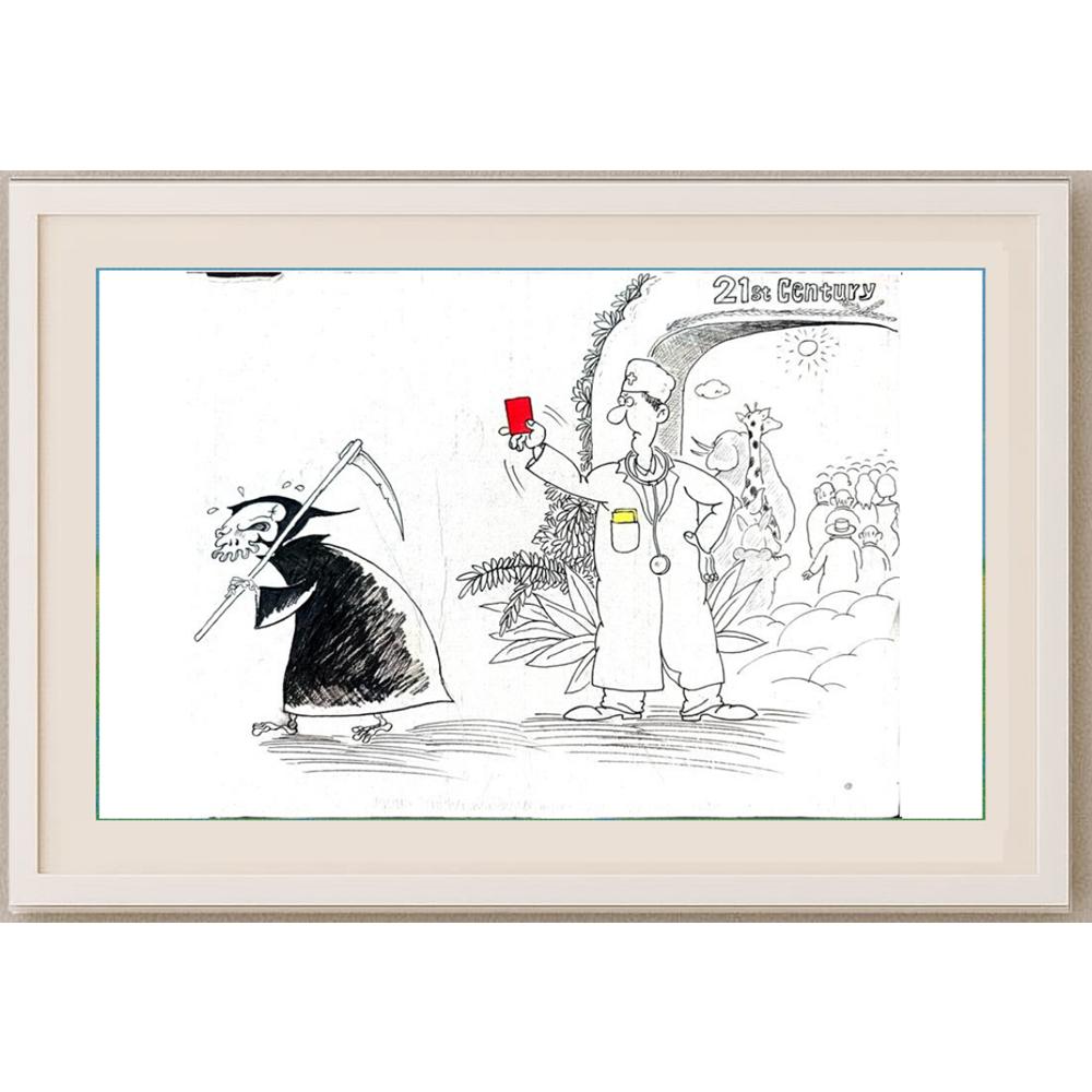 Chen Gang 29x21cm Orijinal Karikatür BOD02346