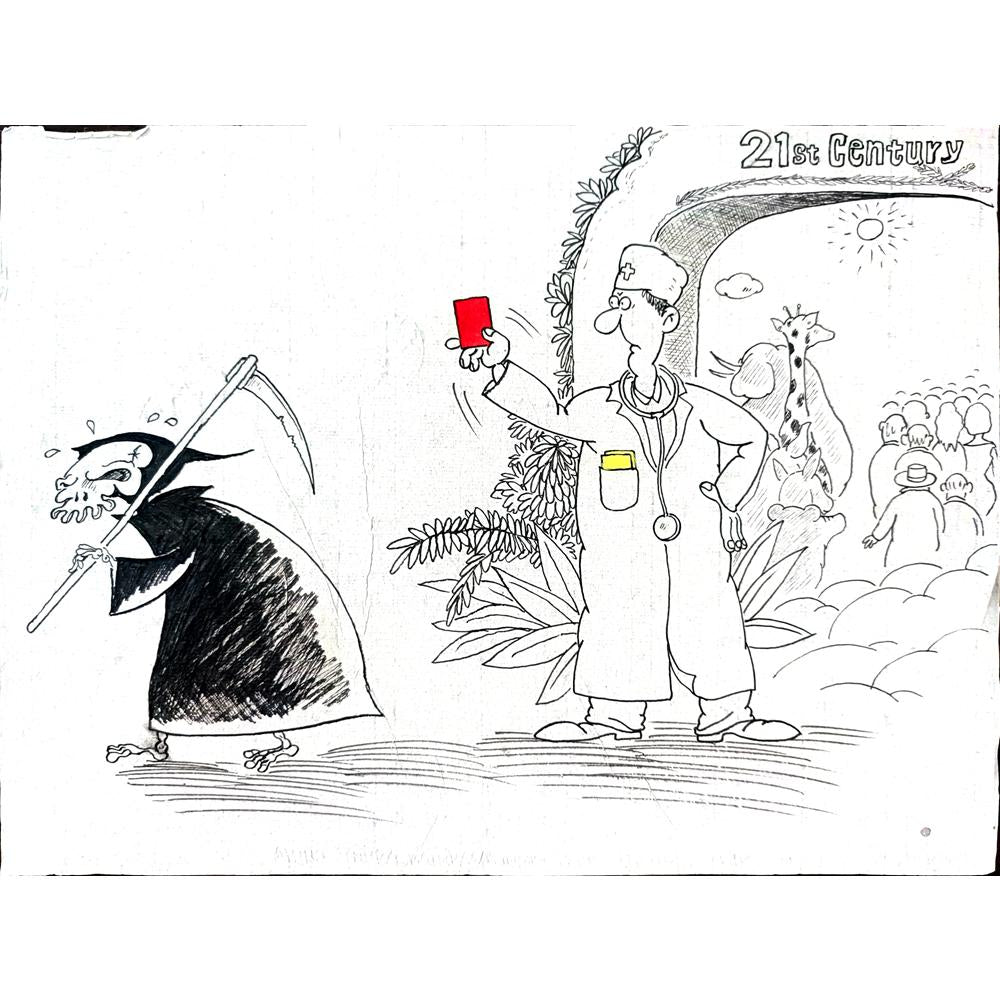 Chen Gang 29x21cm Orijinal Karikatür BOD02346